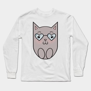 Cat wearing sunglasses Long Sleeve T-Shirt